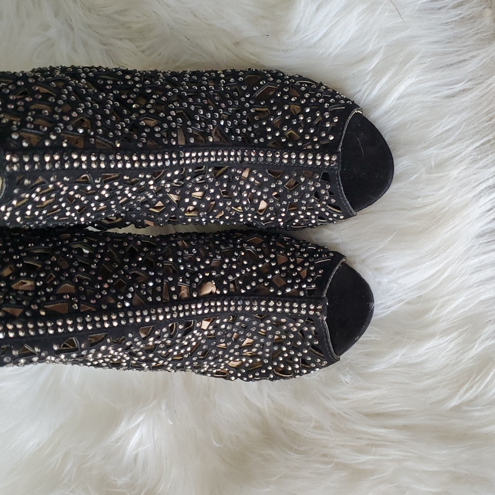 Zigi soho black studded open toe bootie size 7.5 - Picture 3 of 17
